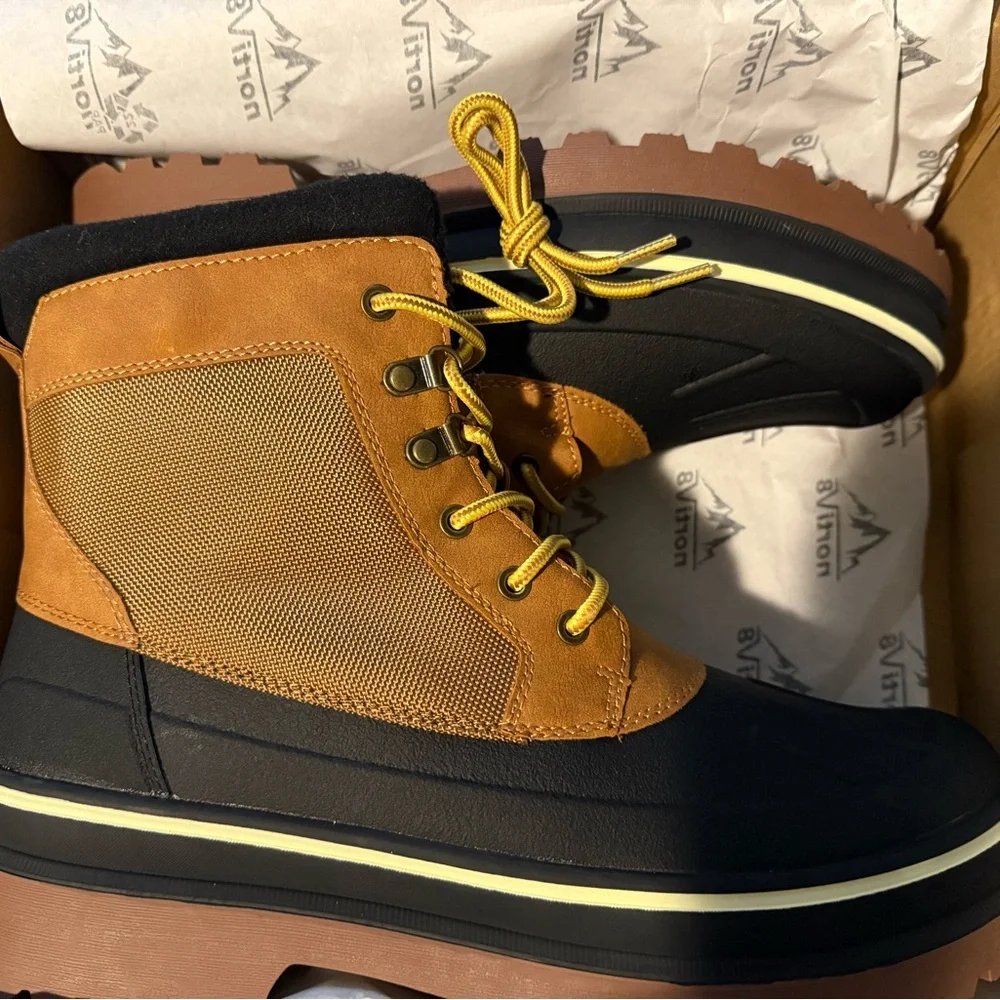 Bruno Marc Men's Insulated Waterproof Snow Boots NWT Size 12 - Picture 9 of 9